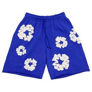 Denim Tears The Cotton Wreath Shorts Royal Blue